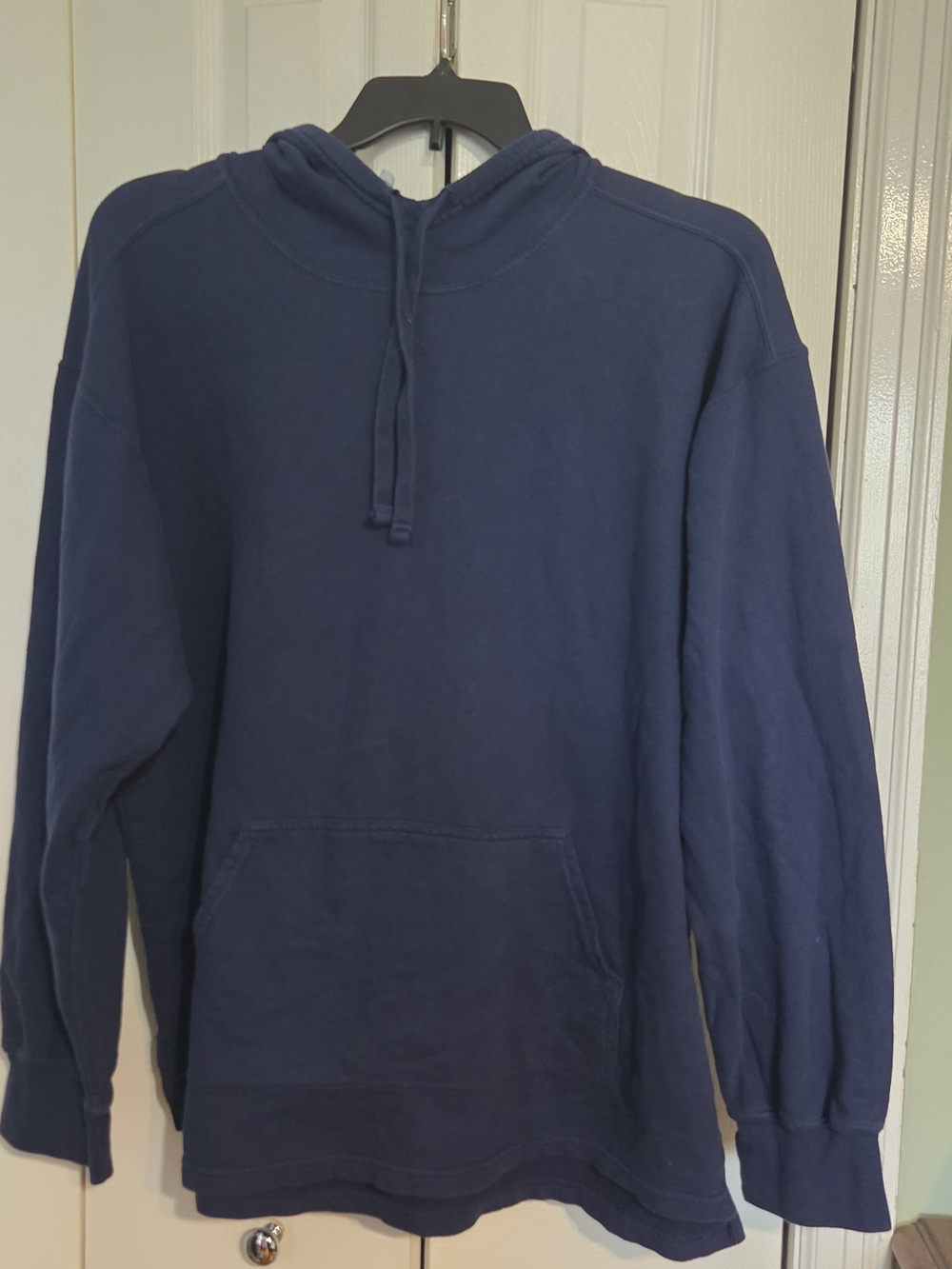 Comfort Colors Navy Hooded Sweatshirt Pullover Size XL